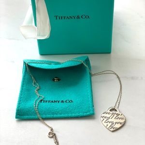 Tiffany & Co ‘I love you’ Heart Tag Necklace